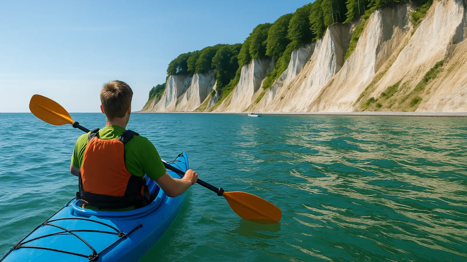 Boots- und Kajaktouren in der Natur genießen.