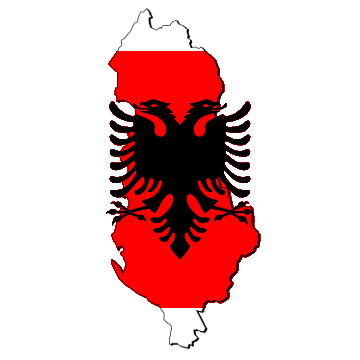Mapa y bandera de Albania