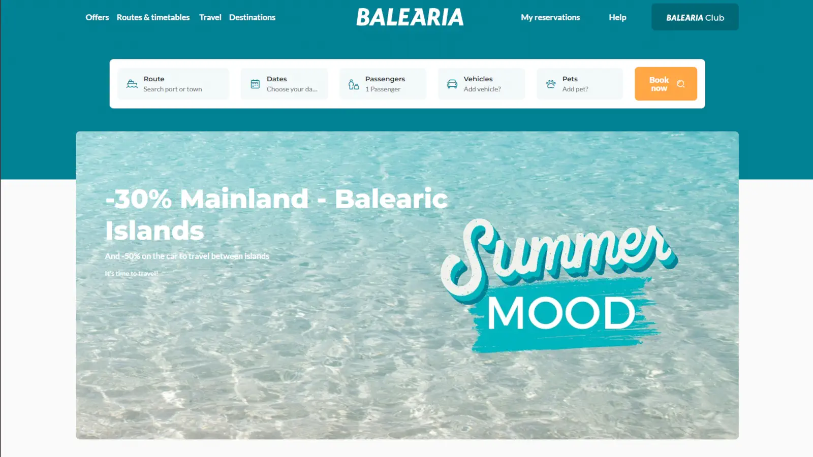 BaleariaFerries Summer Mood - hasta un 50% de descuento en Baleares- .