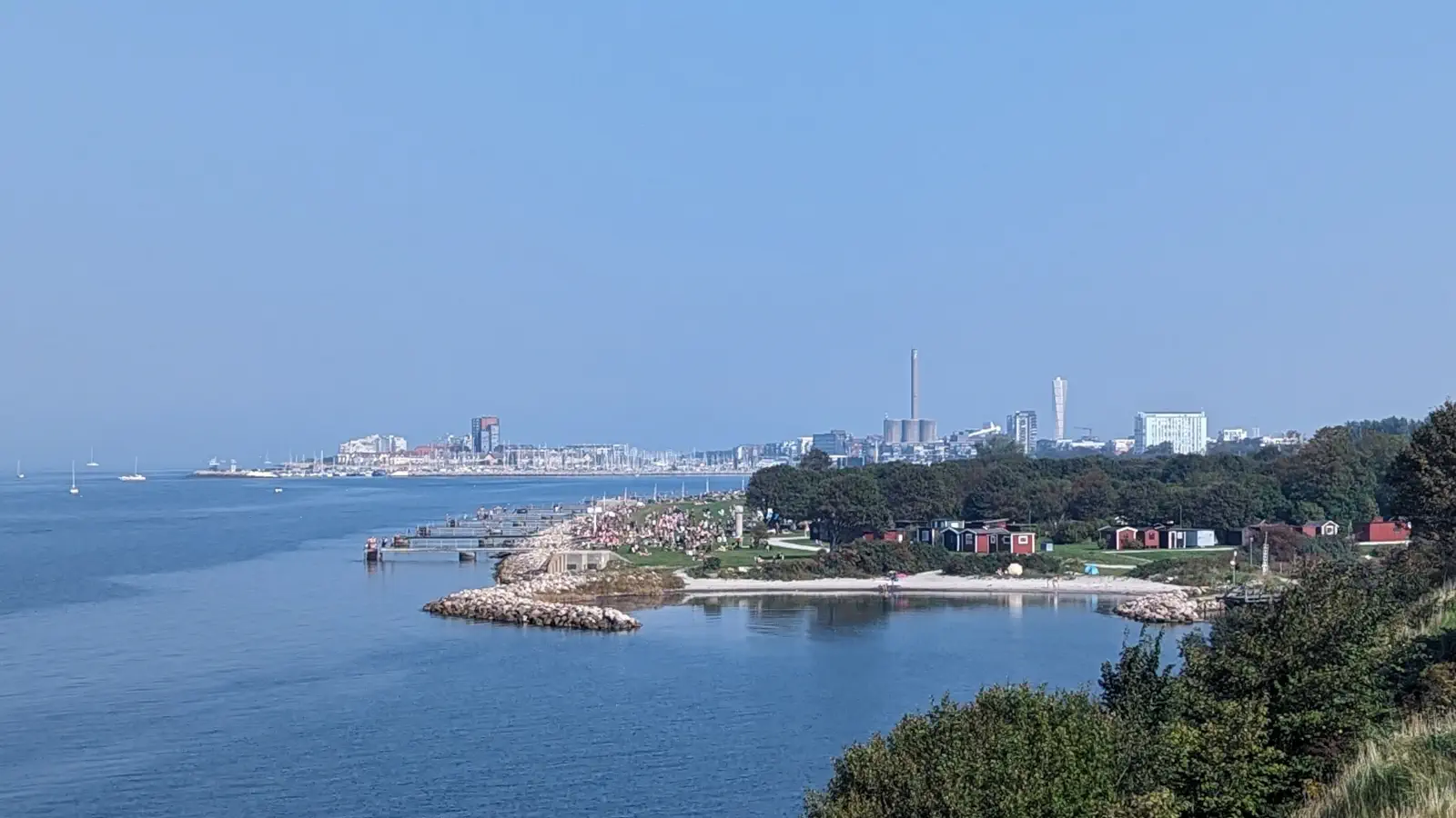 Vista de la ciudad de Malmö en Suecia.