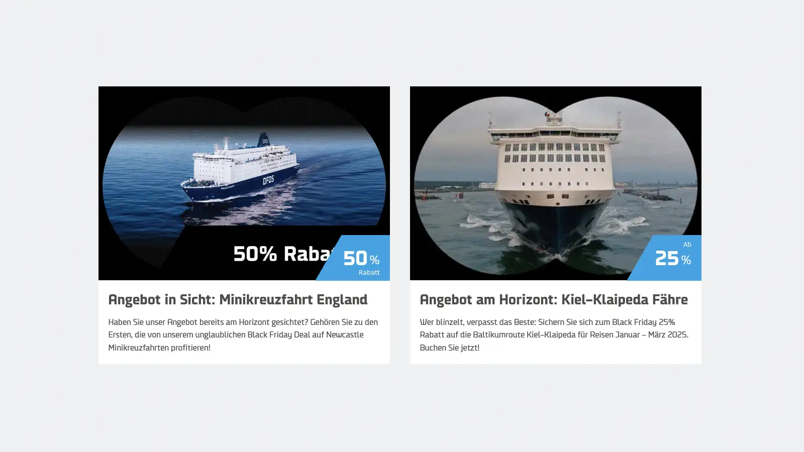 DFDS Black Friday 2024 con 50% de descuento en minicruceros y 25% en conexiones de ferry