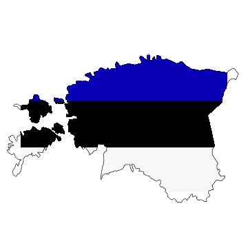 Mapa y bandera de Estonia