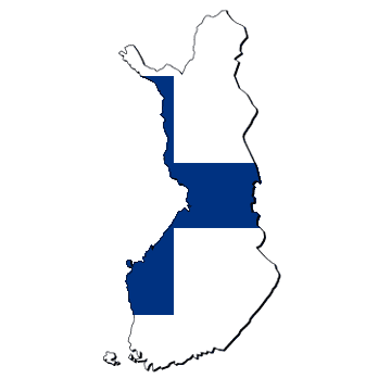 Finlandia Mapa y bandera de Finlandia