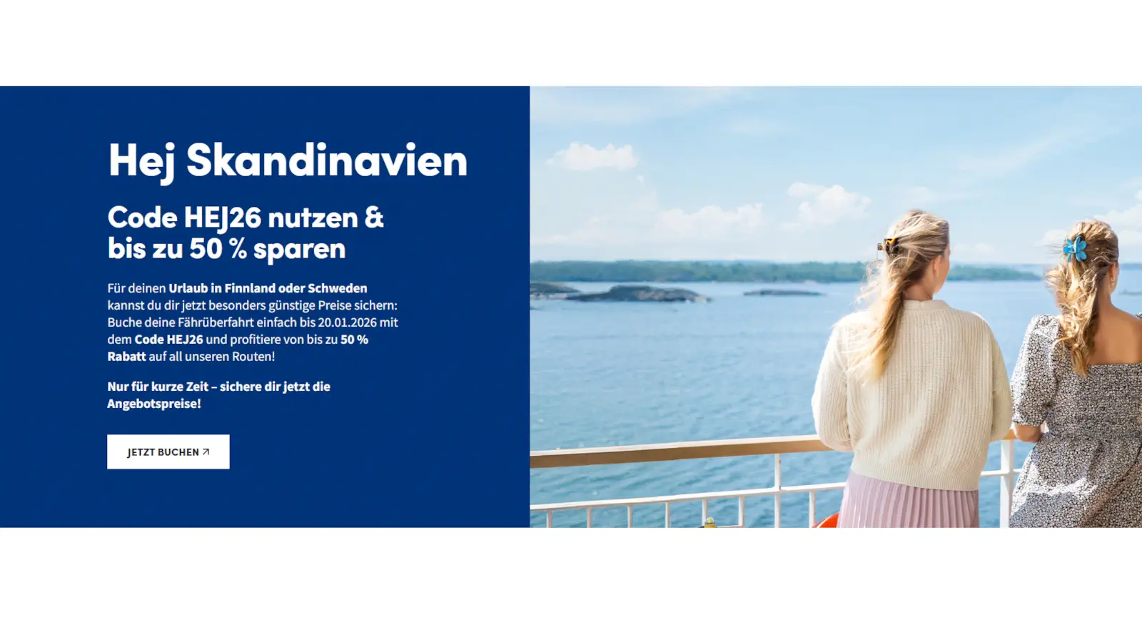 Oferta de reserva anticipada de Finnlines Hej 2026 - hasta un 55% de descuento