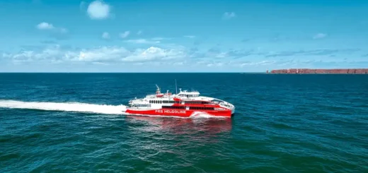FRS Helgoline Halunder Jet frente a Heligoland. Fuente: FRS Helgoline