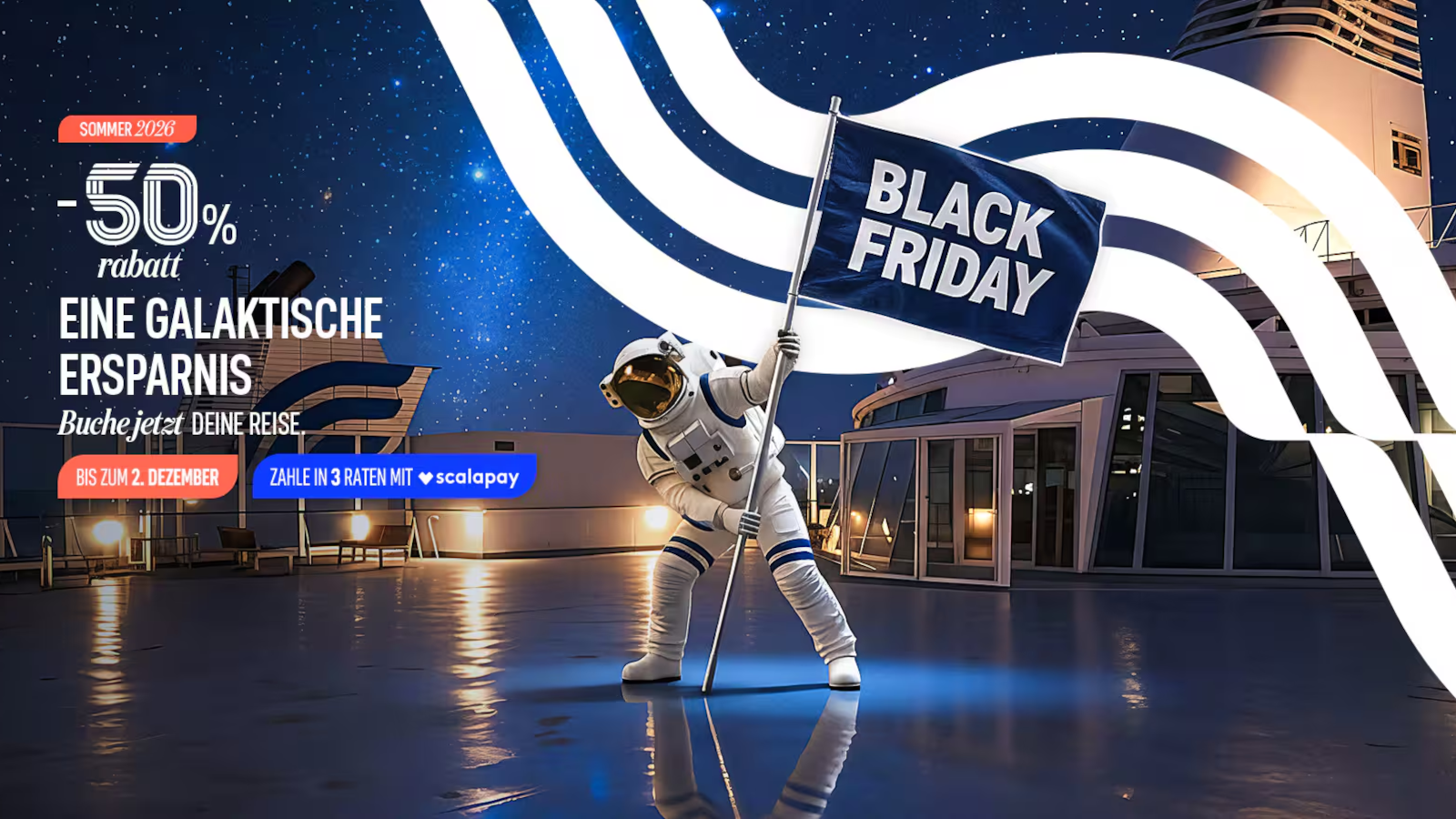 Grandi Navi Veloci - GNV Black Friday 2025 con un 50% de descuento en todas las conexiones de ferry
