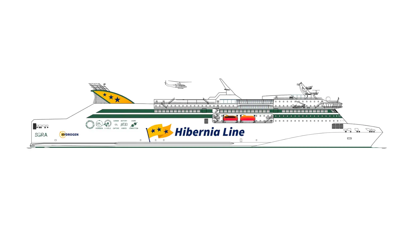 Ferry Concepto de una nueva Línea Hibernia