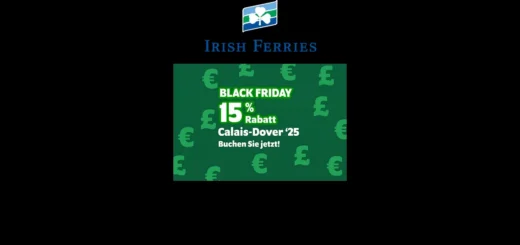 Irish Ferries Ferry Promoción Black Friday 2024 con un 15% de descuento en el trayecto Calais-Dover.
