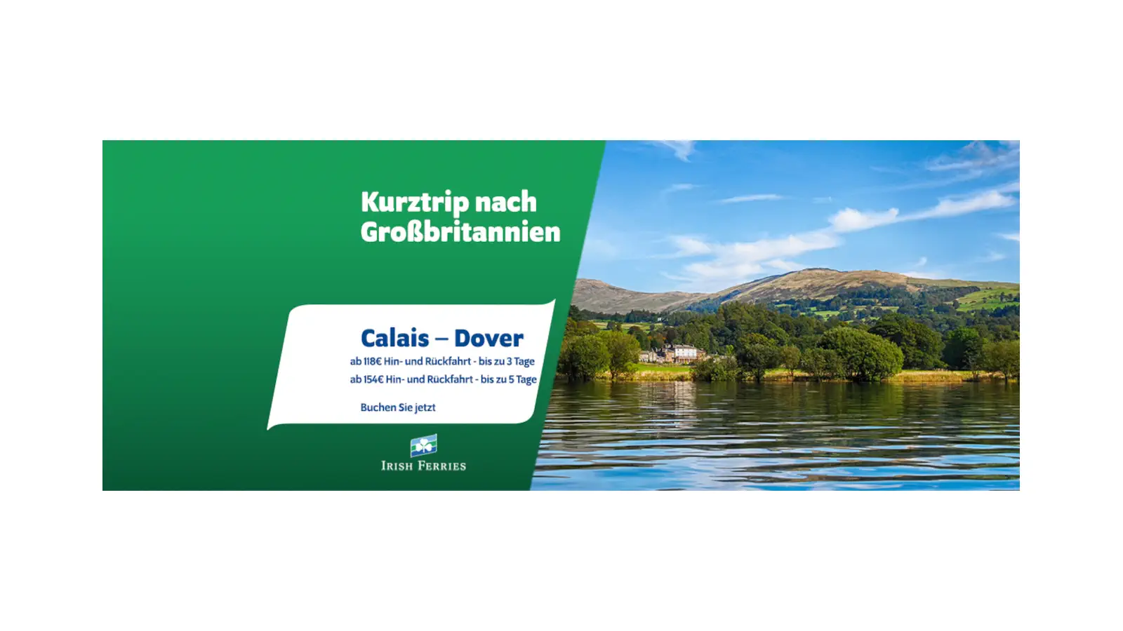 Oferta de Irish Ferries para el Ferry Calais-Dover.
