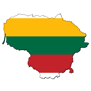 Mapa y bandera de Lituania