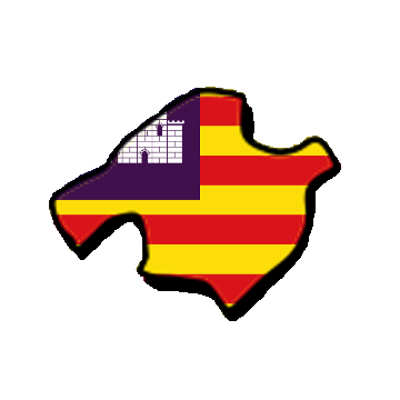 Mapa y bandera de Mallorca