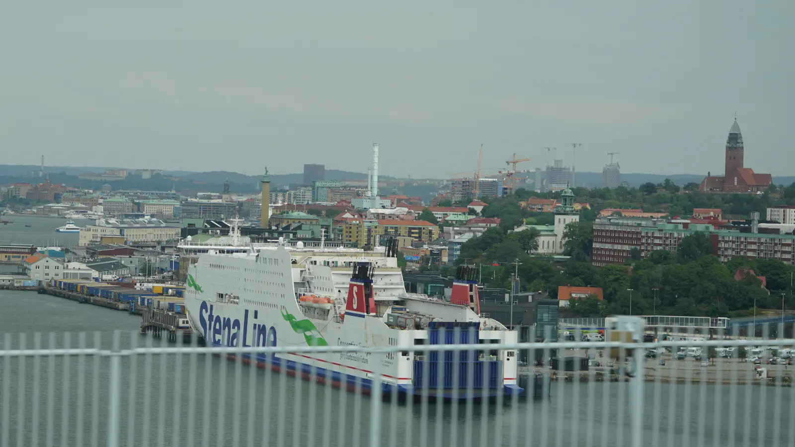 Ferry Stena Line El Stena Germanica de la compañía naviera está amarrado en el puerto de Gotemburgo.