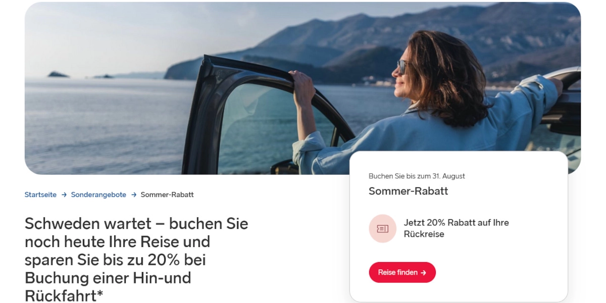 Stena Line Descuento por viaje de ida y vuelta - 20% en la ruta de ferry Rostock-Trelleborg-Rostock